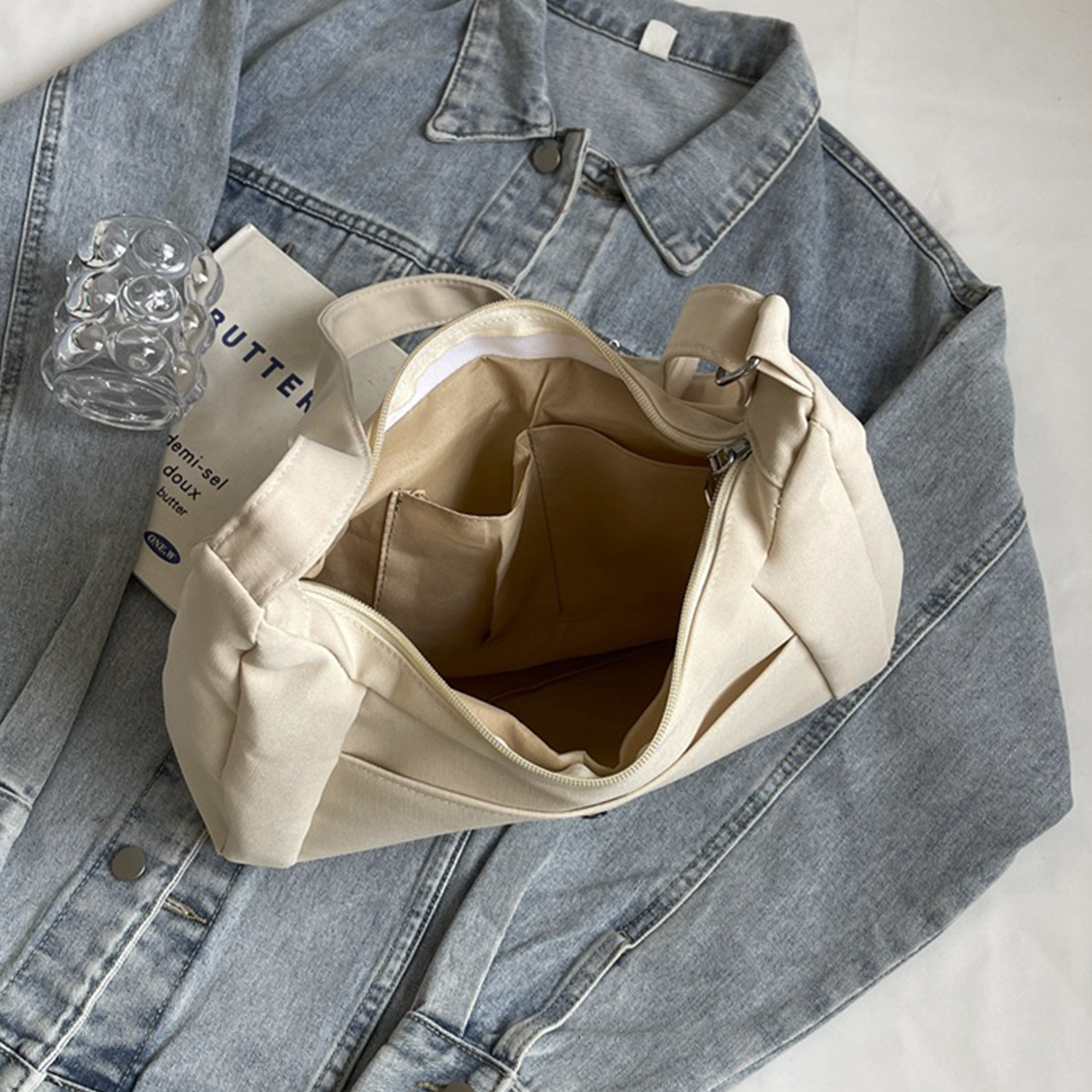 Canvas Hobo Crossbody Shoulder Tote Bag 9