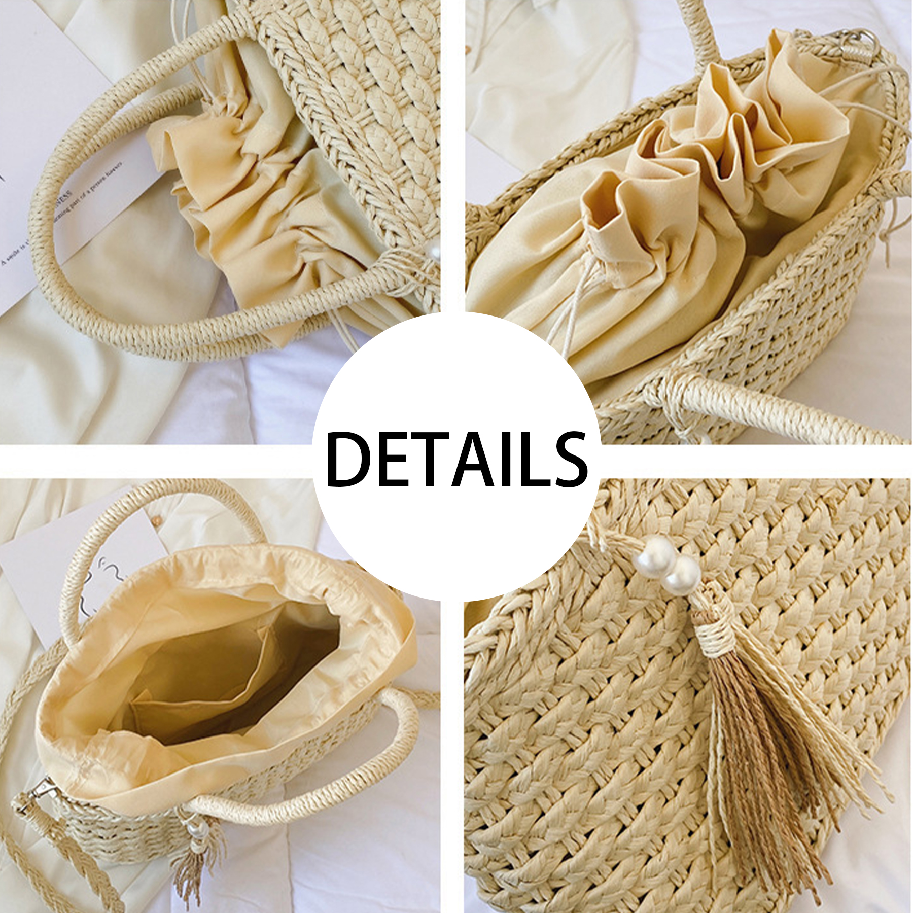 Jute Vintage hand-woven cross-body bag 5