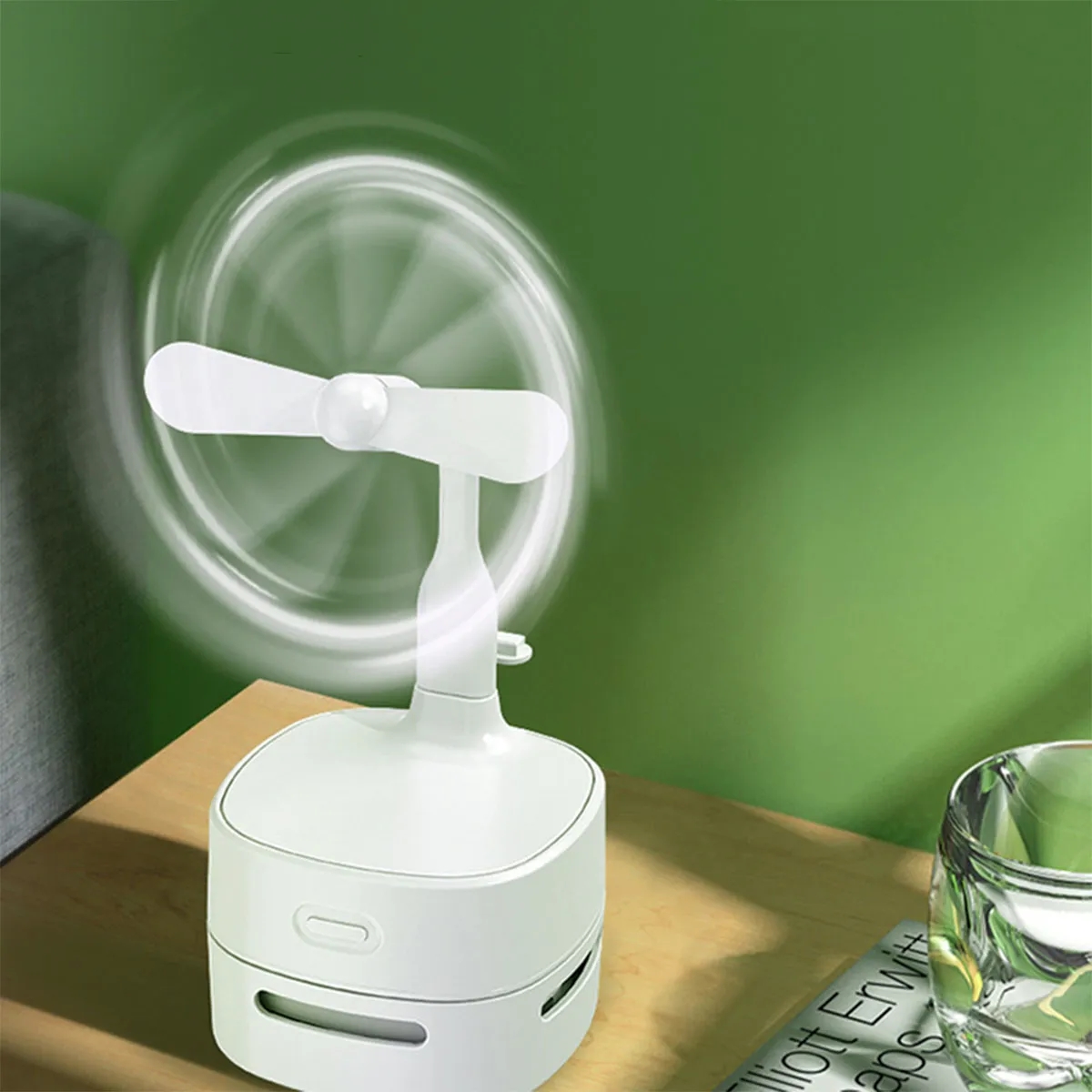 Desktop Vacuum Cleaner with Lamp Wirleess charging Fan Alarm 11