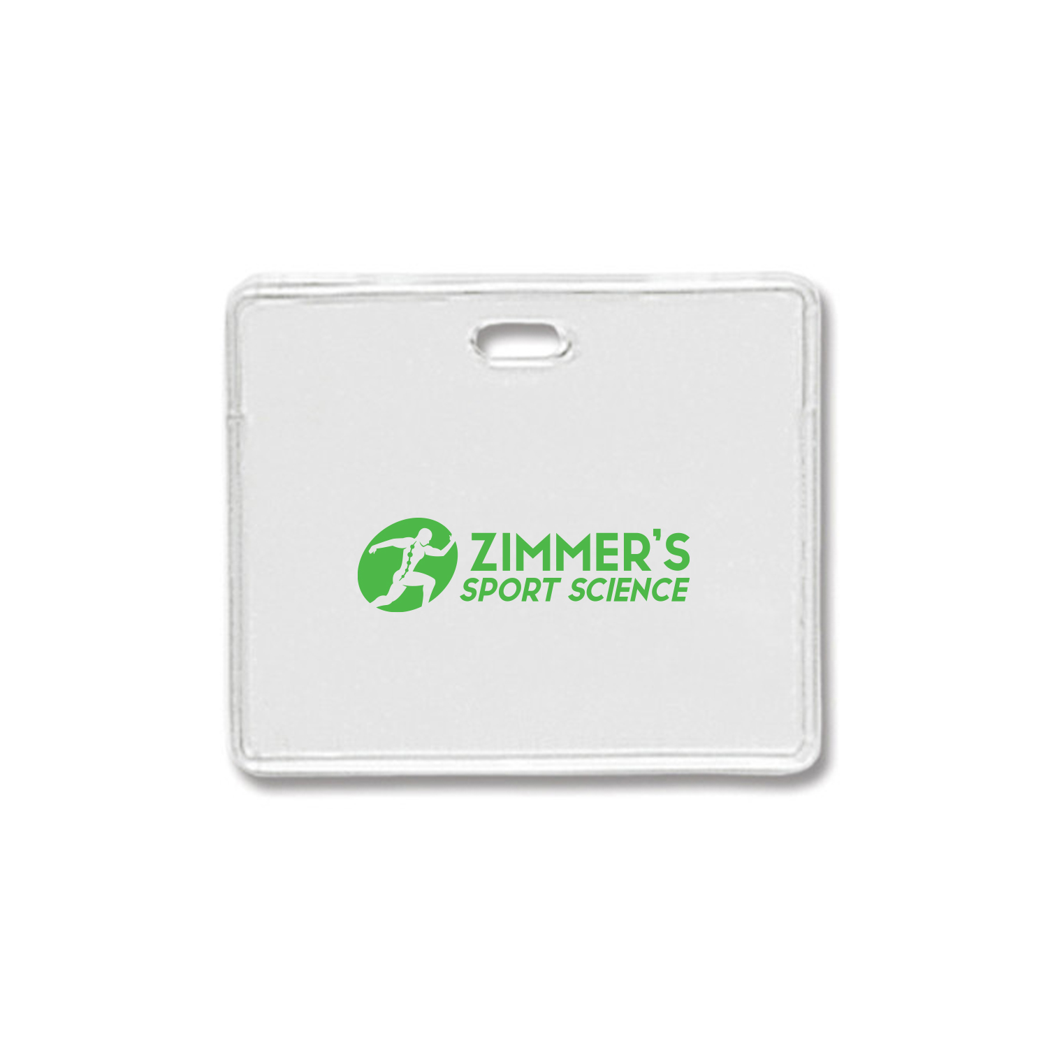 3.88" W x 3.08" H - Horizontal Clear Vinyl Badge Holder (1 Color Imprint) 2