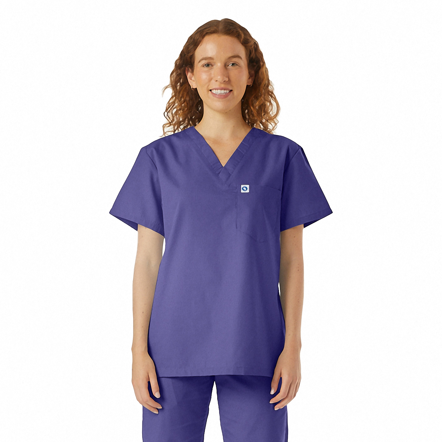 UltraSoft Unisex V-Neck 1-Pocket Scrub Top 7