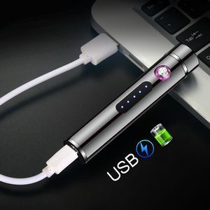 Sleek Stick Electric Arc Lighter With Flip Cap And USB Charging 21