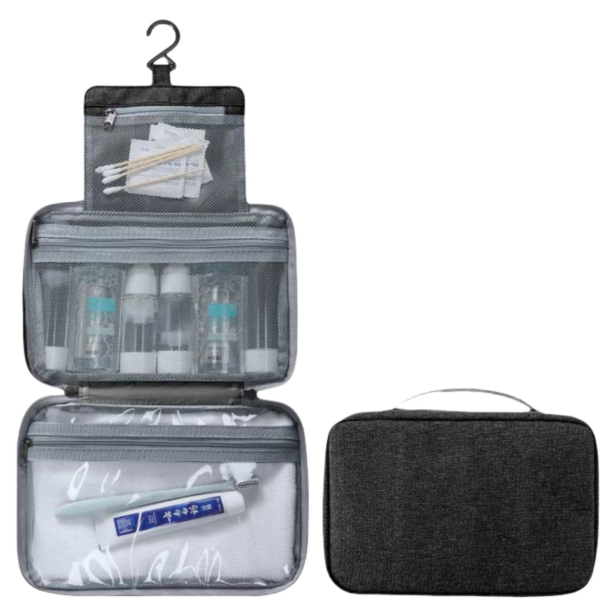 Travel Toiletry Bag with Hanging Hook 4