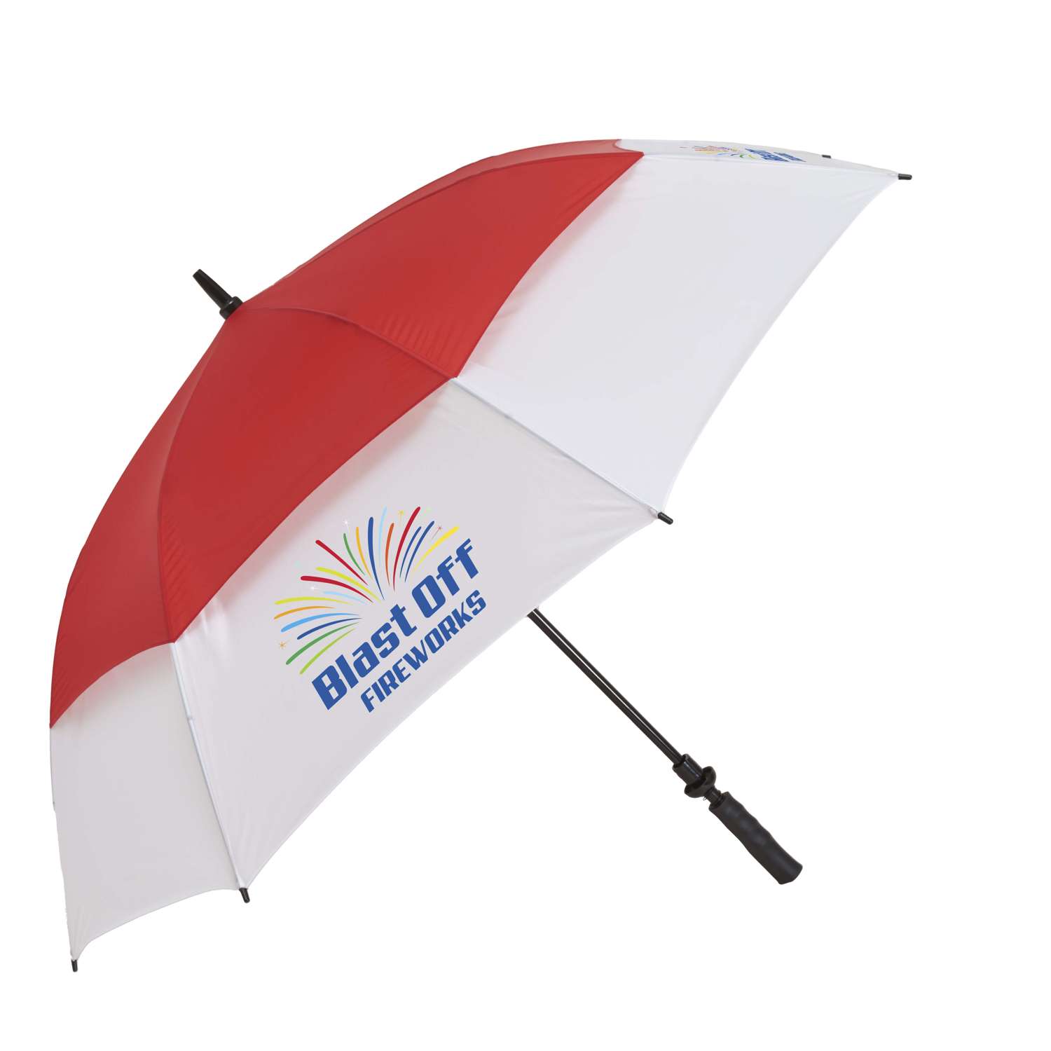 Auto Challenger Golf Umbrella Full-Color Imprint 4 Panel Location
