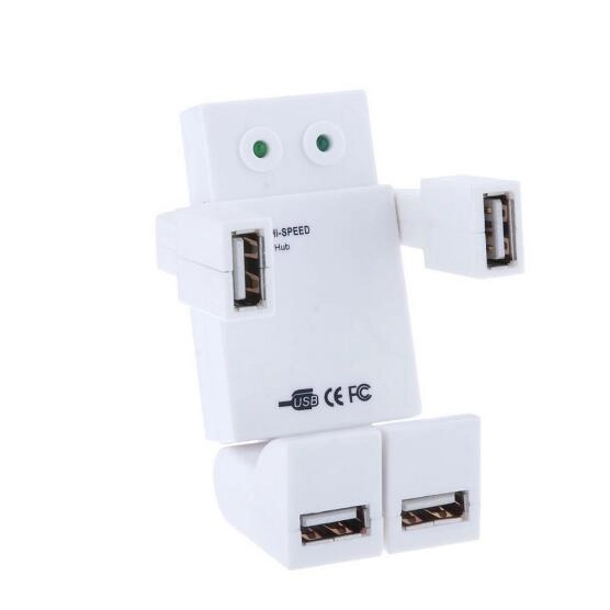 Robot shape 4 in 1 ethernet hub 4