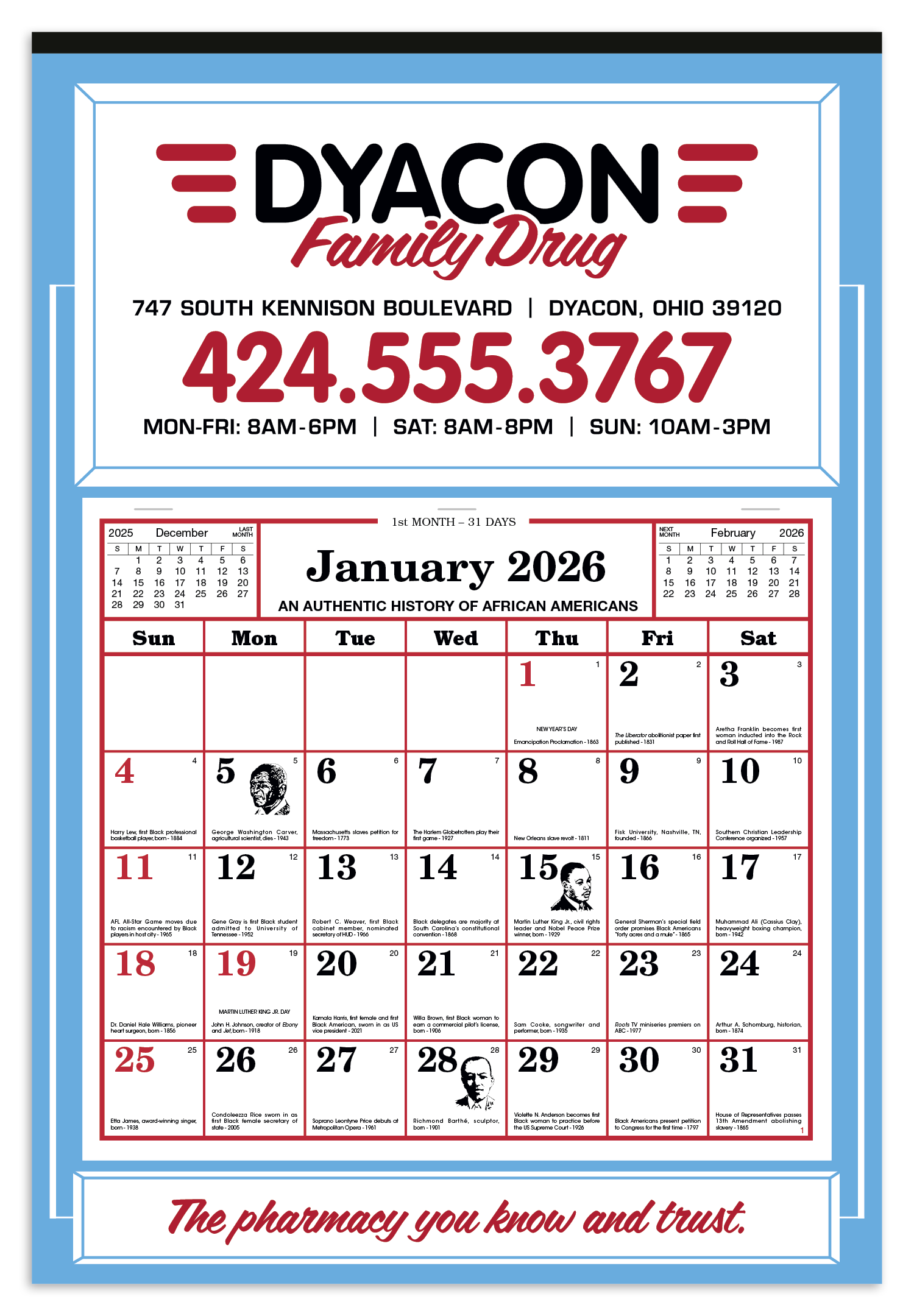 Skinner & Kennedy® Apron Calendar 87