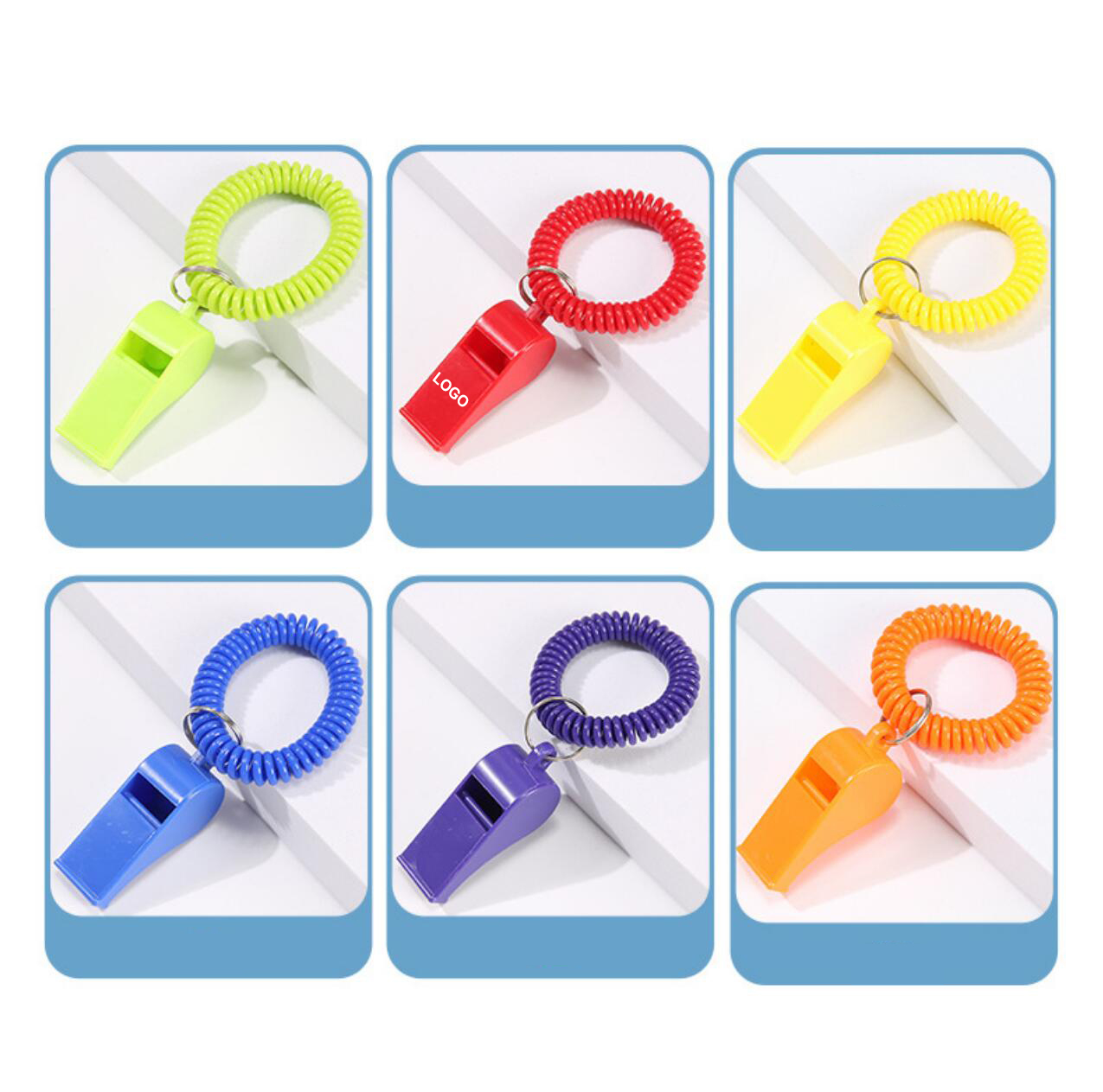 Whistle Key Chain With Coil 2