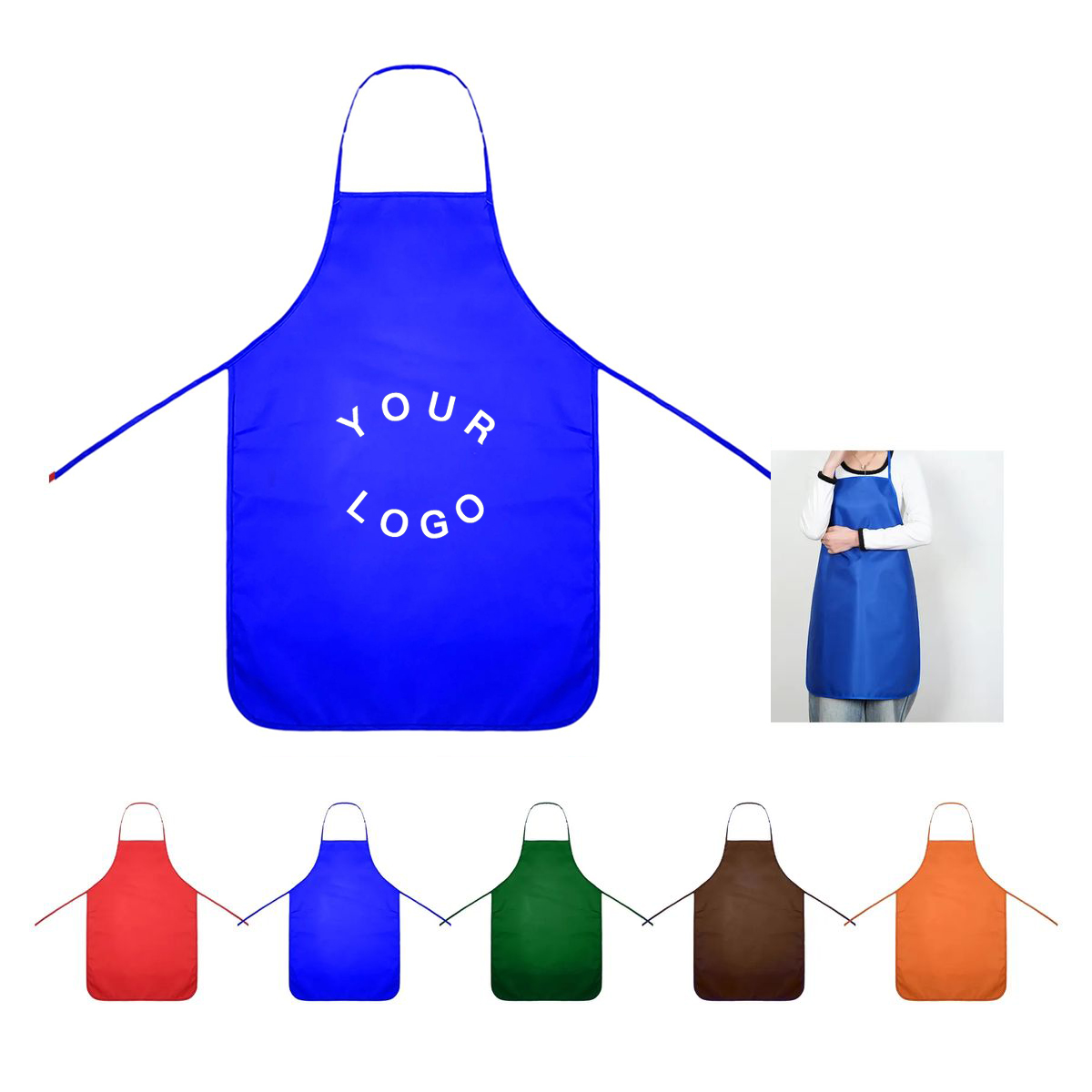 Durable Cotton Apron with Adjustable Fit for Kitchen Use 1