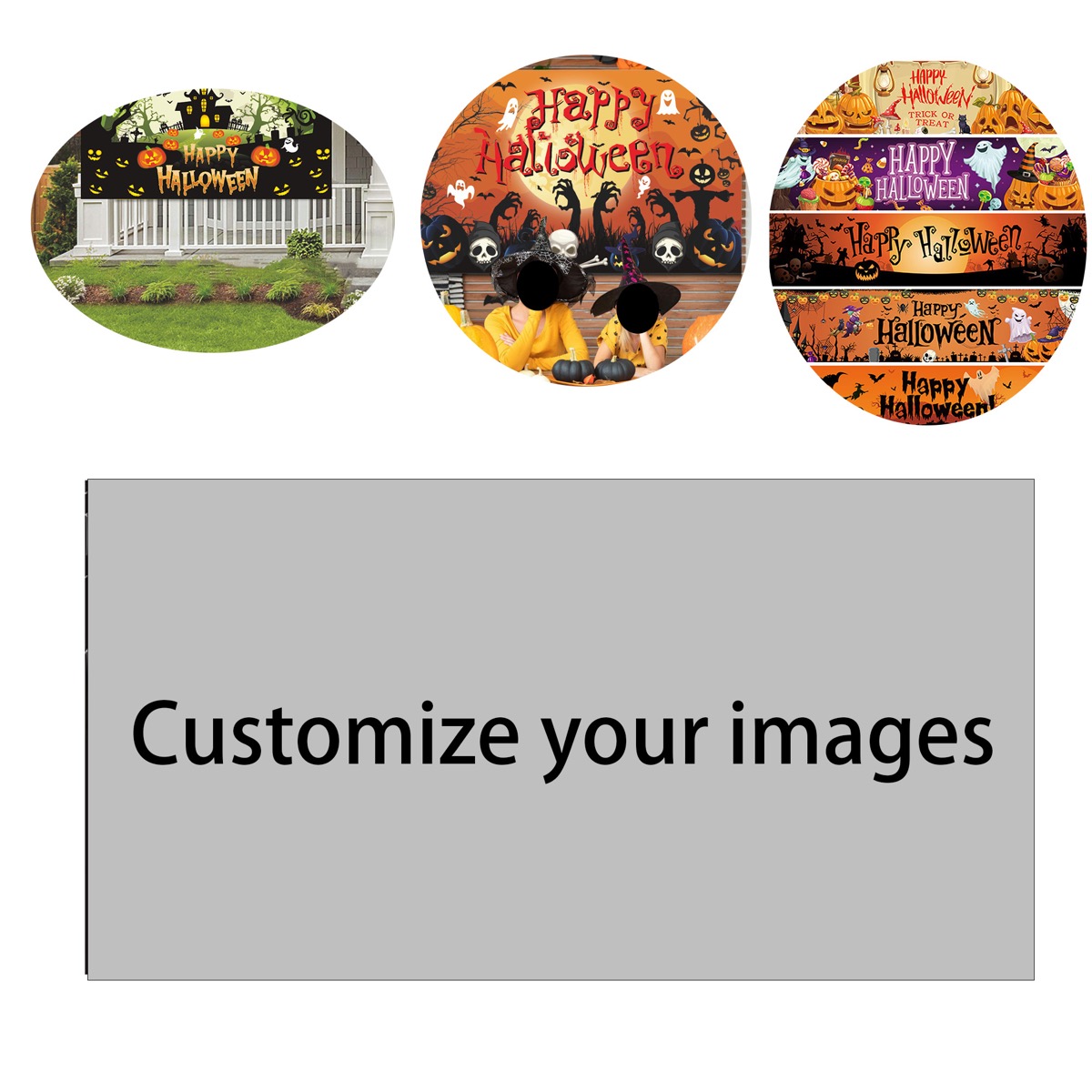 100D Polyester Custom Halloween Banner 3