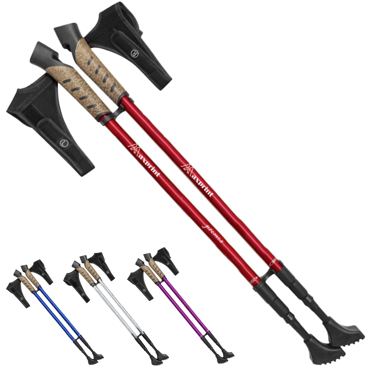 Pair of 2 Walking Sticks Hiking Poles 2