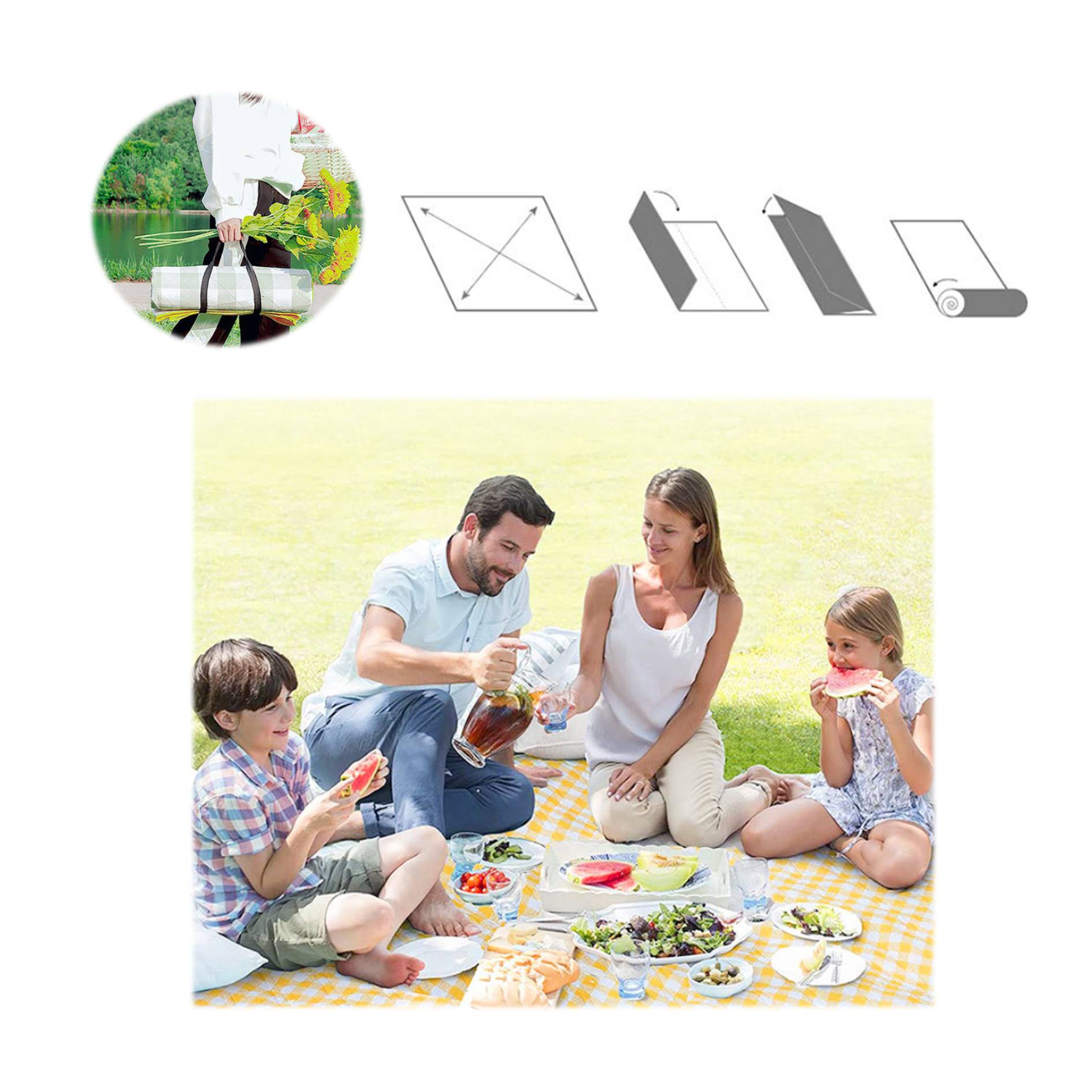 Outdoor Camping Portable Beach Picnic Mat 4
