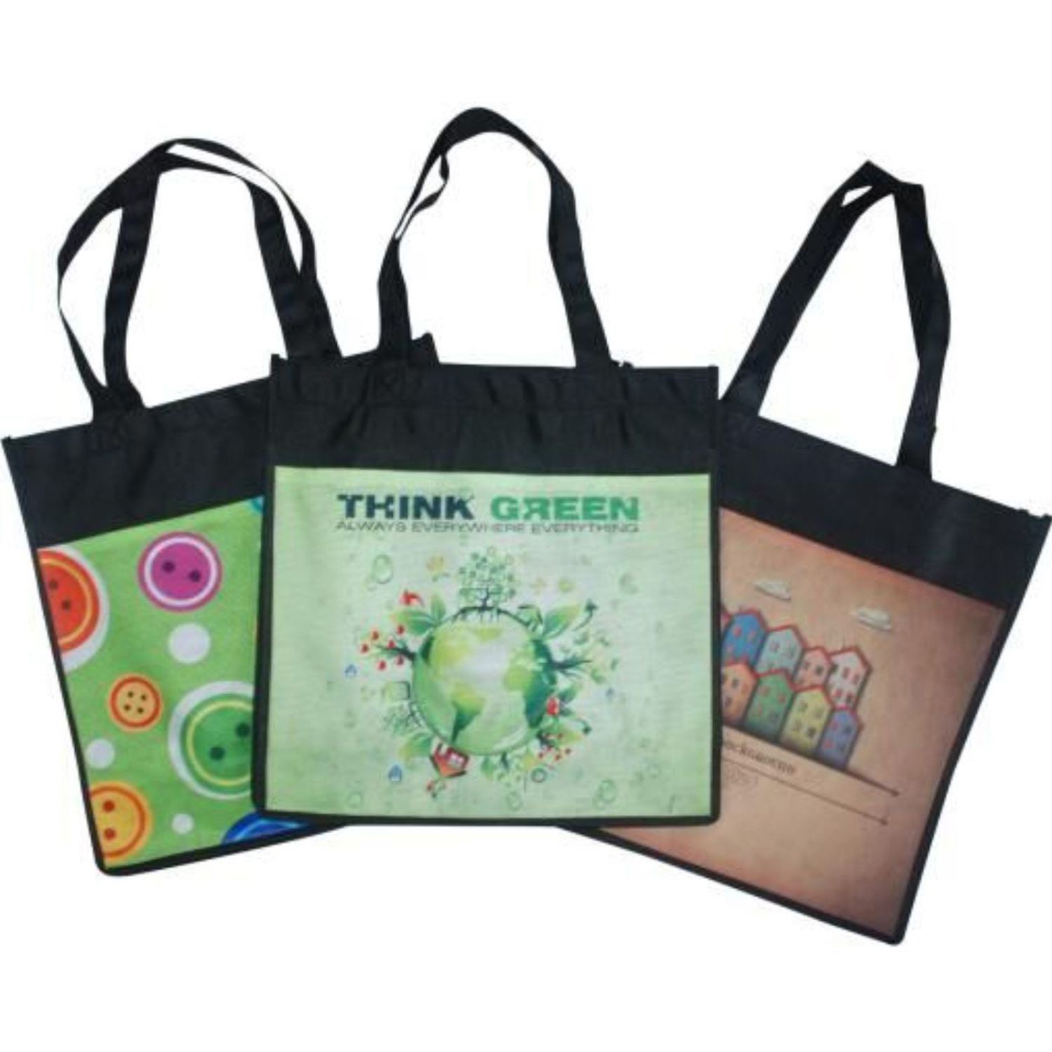 130 GSM Full Color Tall Tote Bag with 5" Gusset (13" x 13" x 5") 2