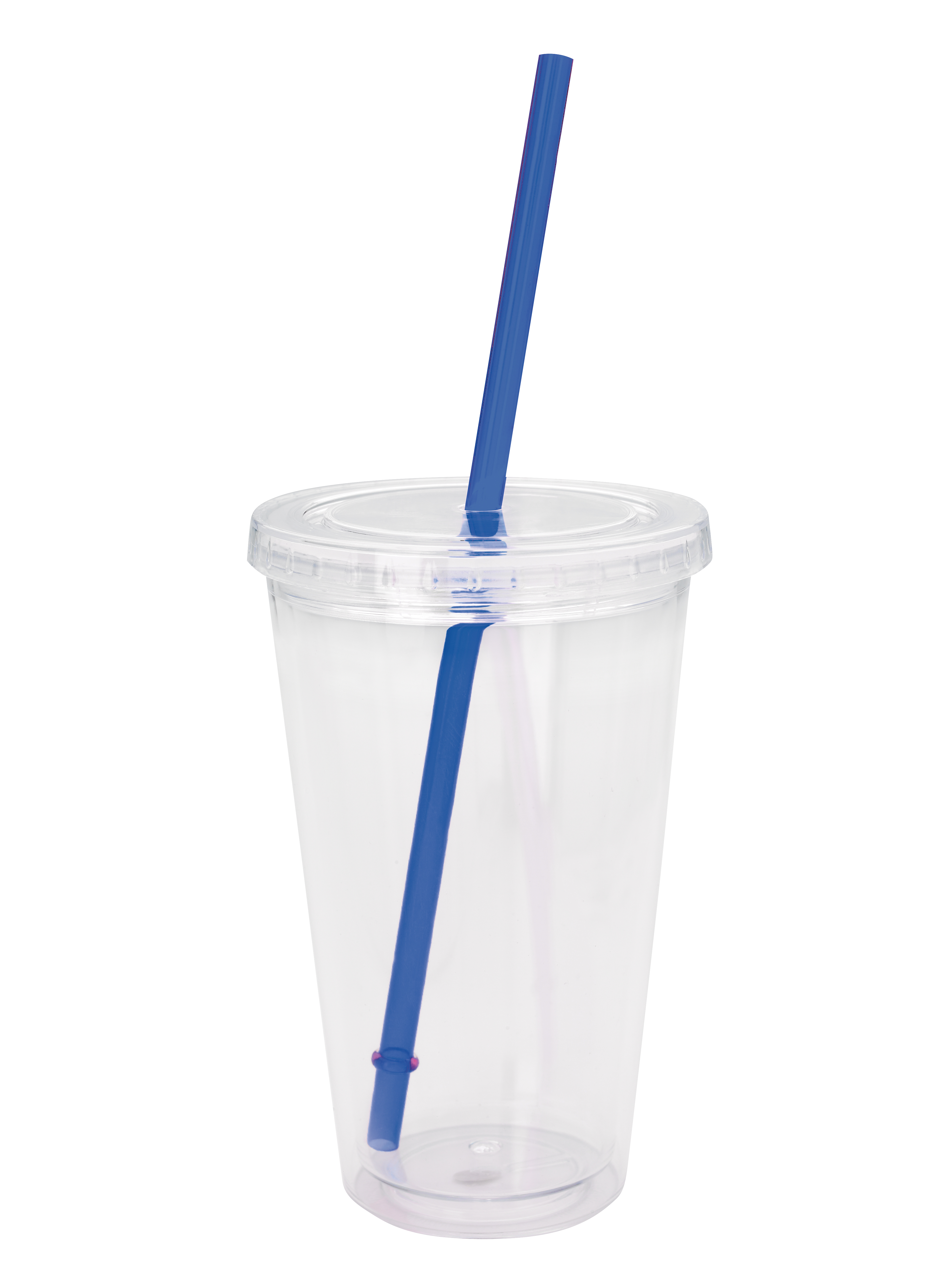 Good Value™ Clear Tumbler with Colored Lid - 18 oz.