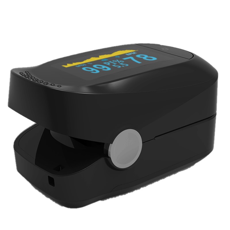 Portable Digital Fingertip Pulse Oximeter - Black 2