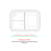 Three Compartment Food Storage Bento Box 40