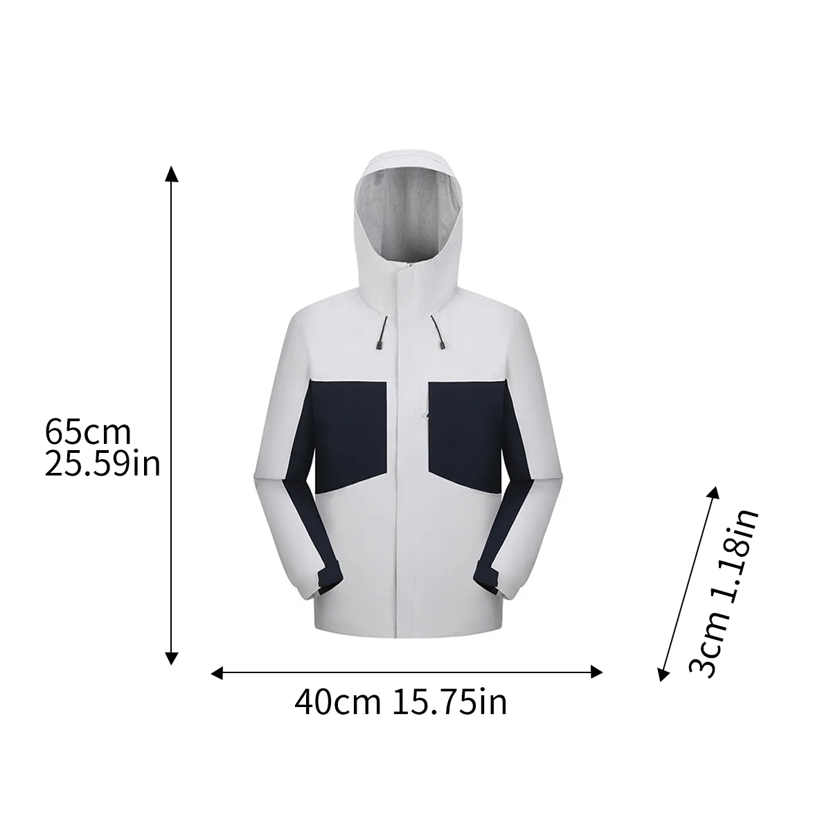 Colorblock Waterproof Softshell Jacket With Hood 2