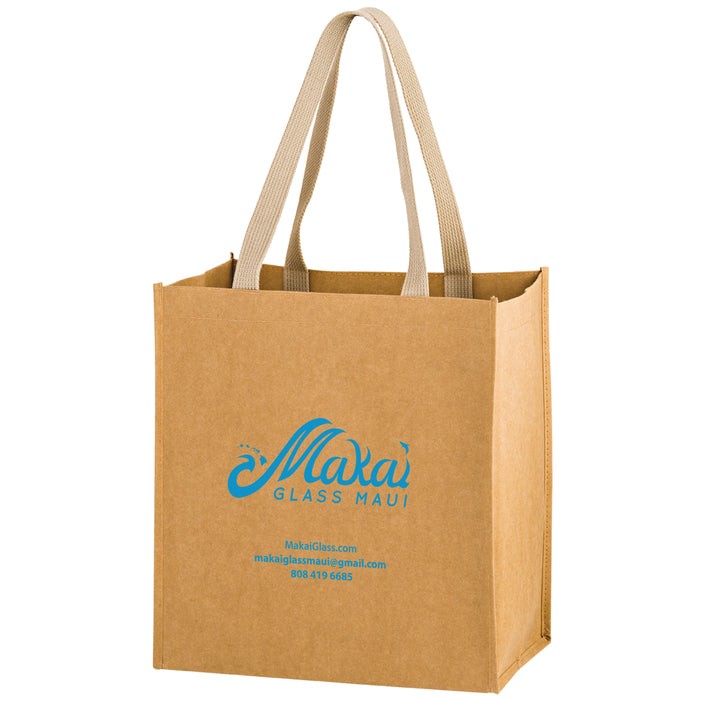 Natural Kraft Paper Shopper Tote Bag Small 2