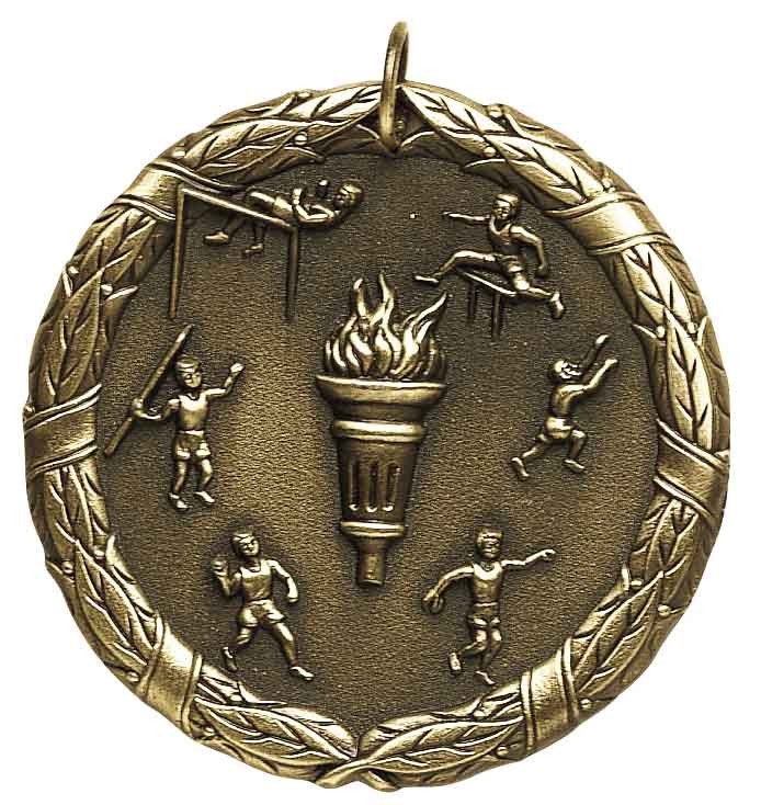 Track & Field XR200 Series Medal, 2" 2