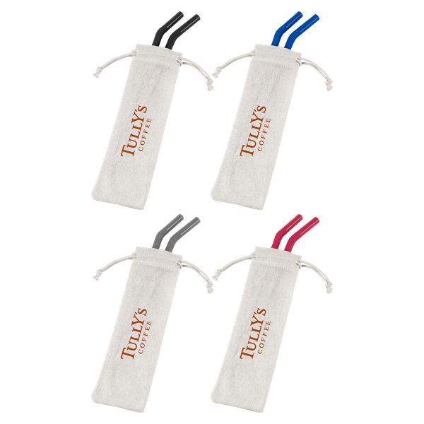 Reusable Stainless Steel Two Straw Set 4
