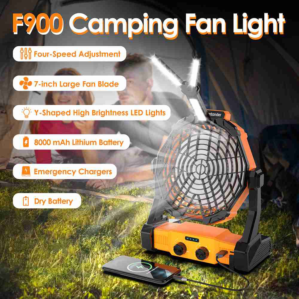 ResQ Multi-Use Portable LED Lantern, 4 Speed Camping Fan, and 8000mAh Power Bank 5