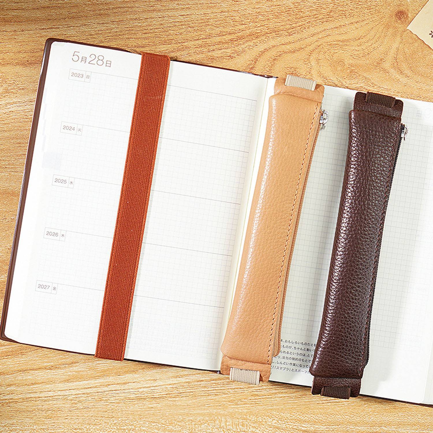 Single Cow Leather Pen Case 1