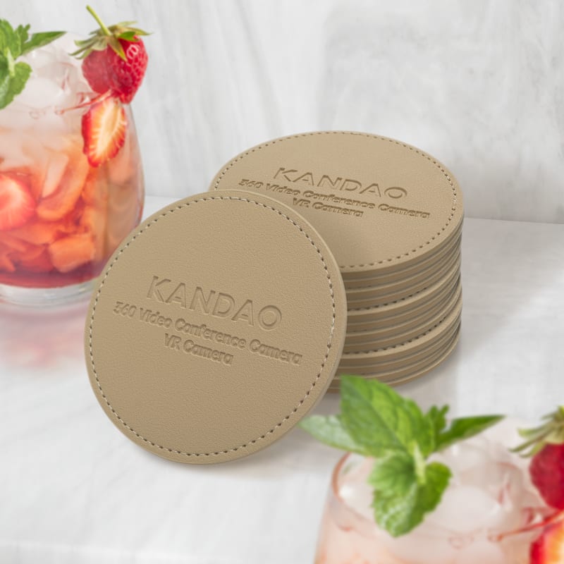 Custom Leather Coasters 4