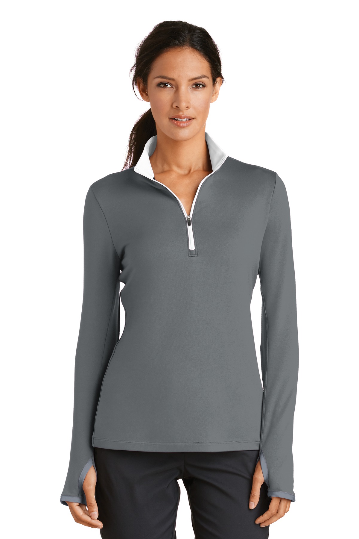 Nike Women's Dri-FIT Stretch 1/2-Zip Cover-Up. 779796 25
