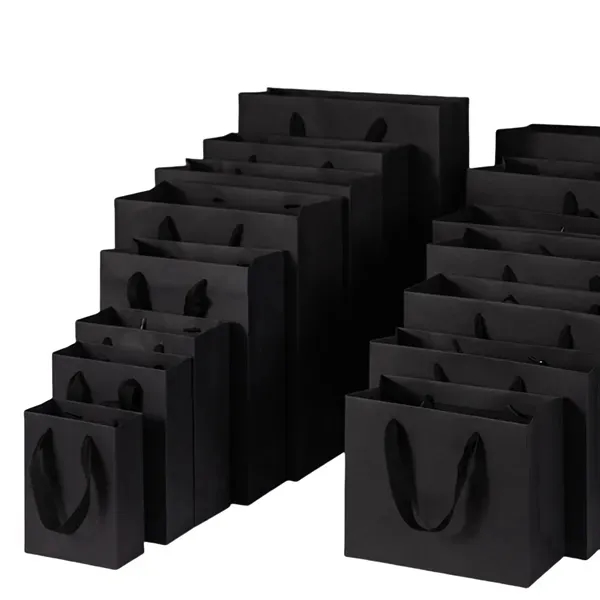 Large Black Paper Gift Bags with Handles 5