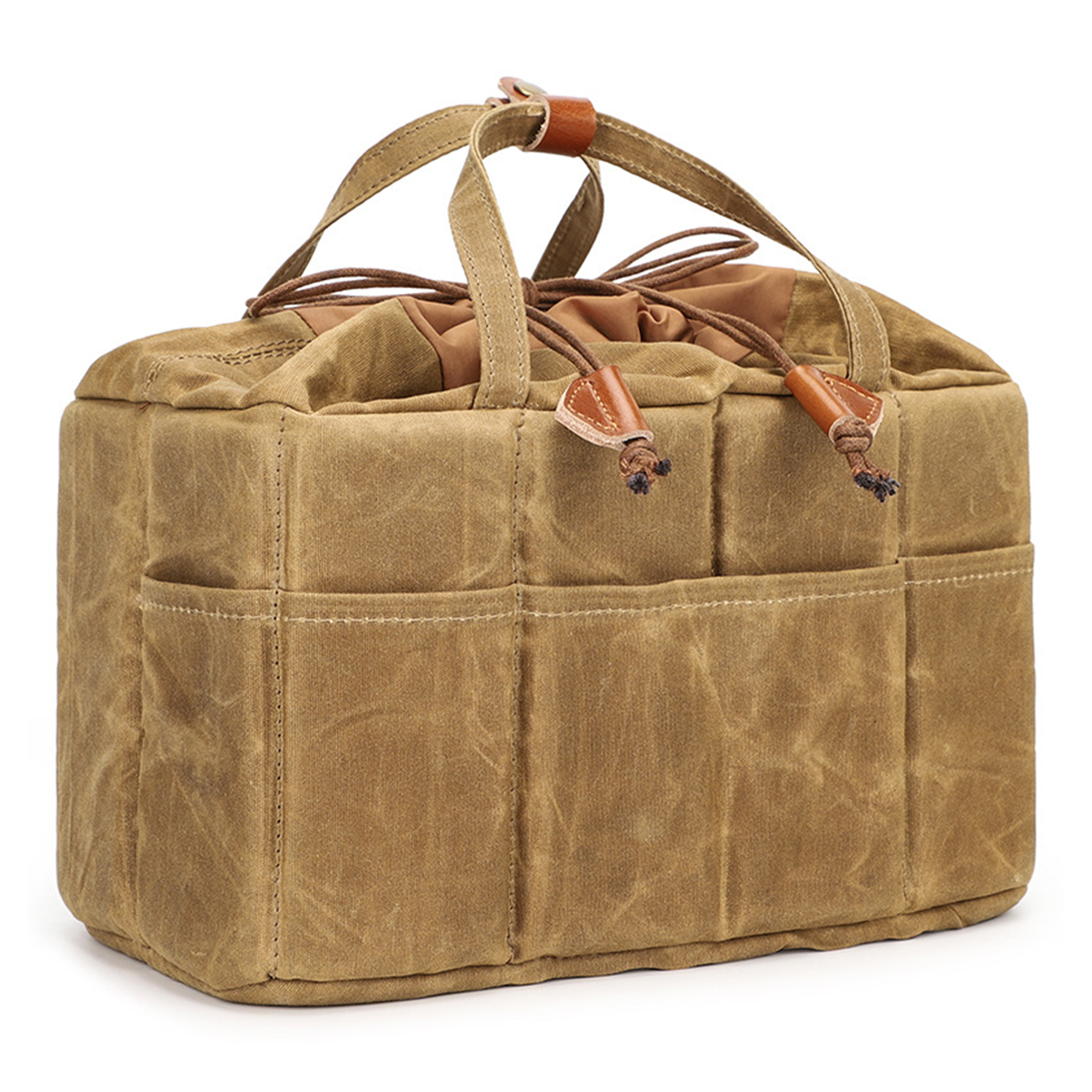 Canvas Drawstring Electronic Accessories Storage Bag 2