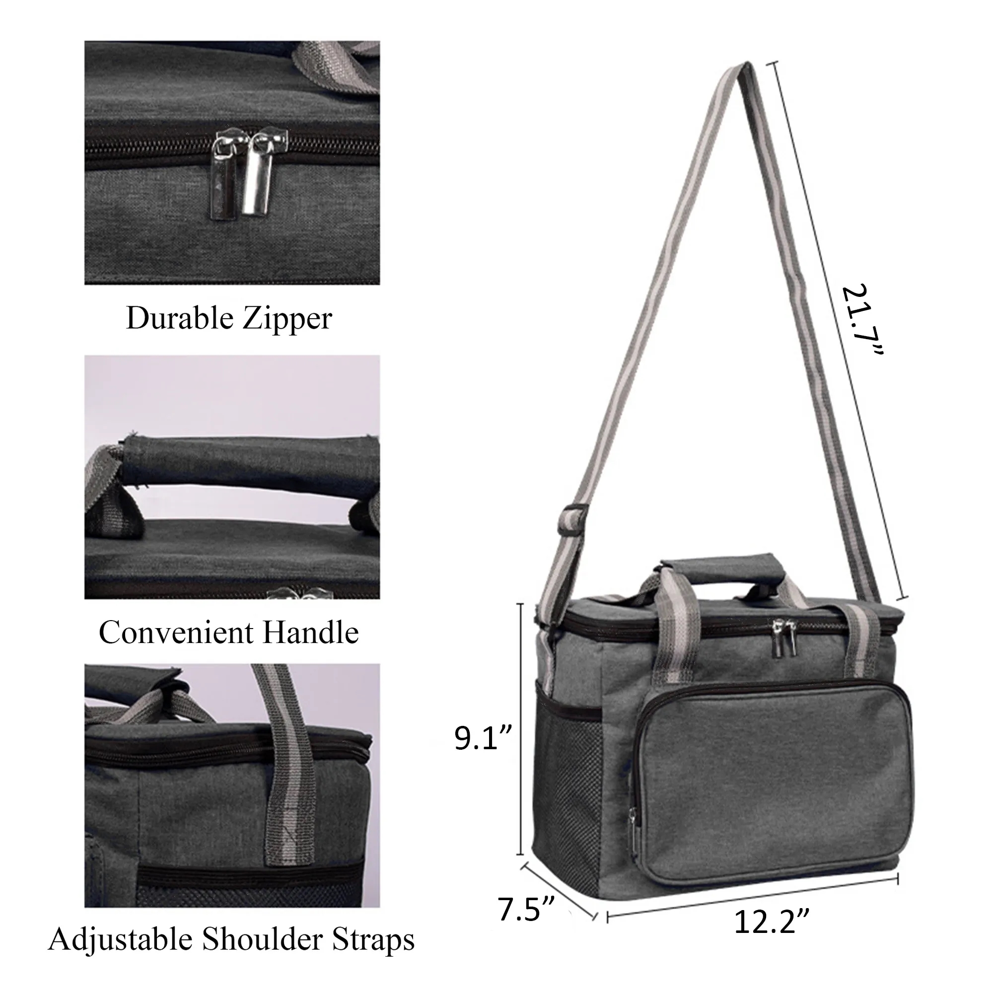 MOQ 50 PCS Reusable Insulated Lunch Bag Box for Women Men 5