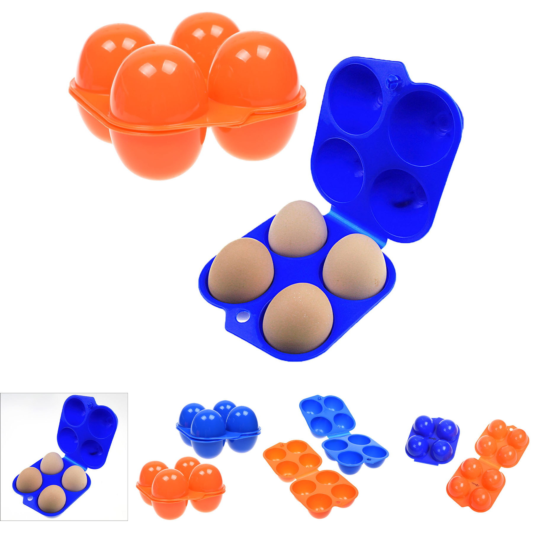 Plastic Portable Camping 4 Eggs Carrier Container Case 2