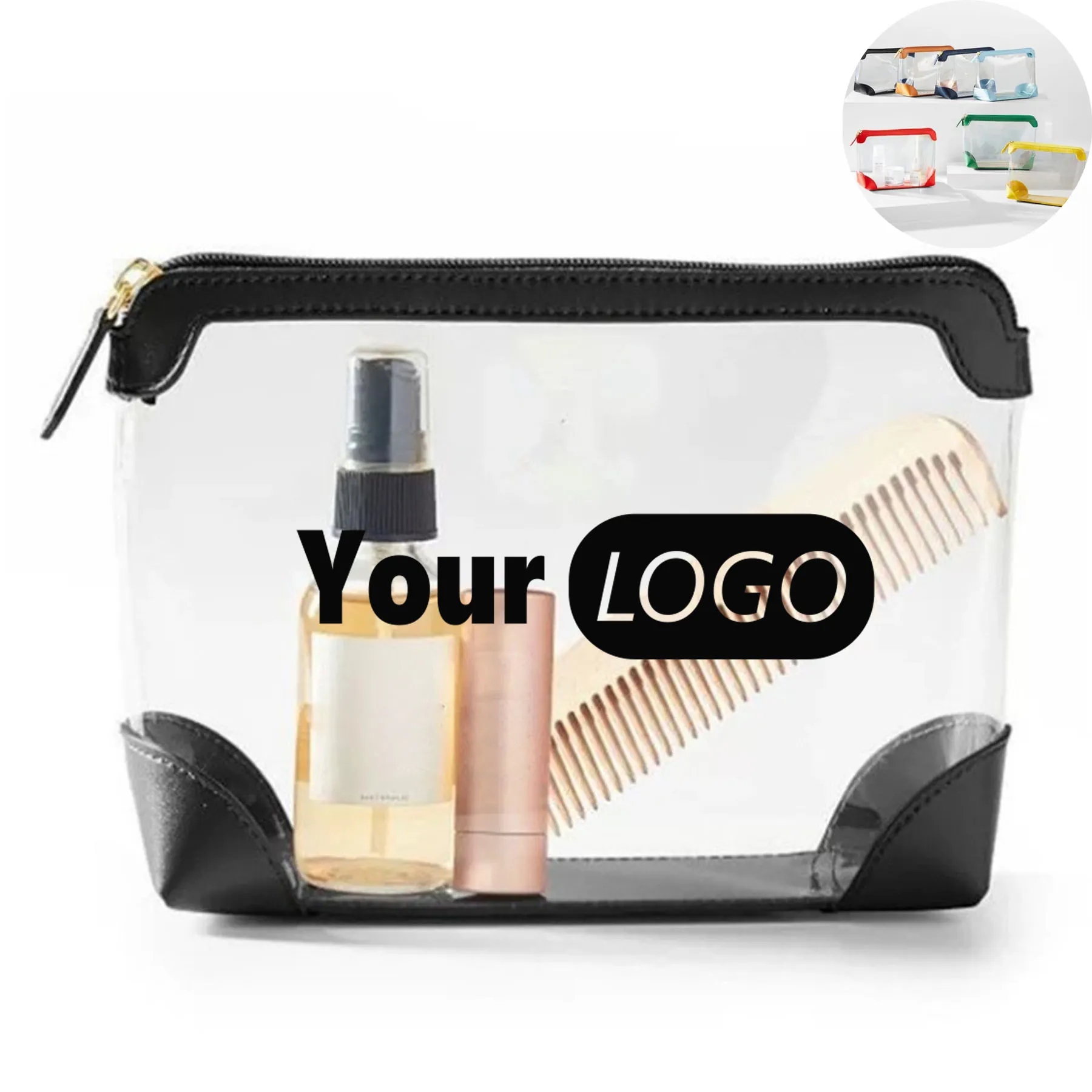 Splicing Pvc Makeup Bag 2