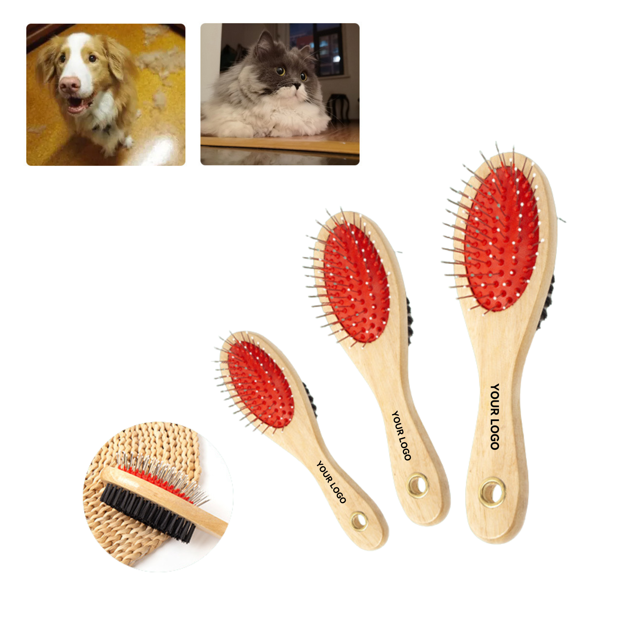 Durable Wooden Pet Comb 2