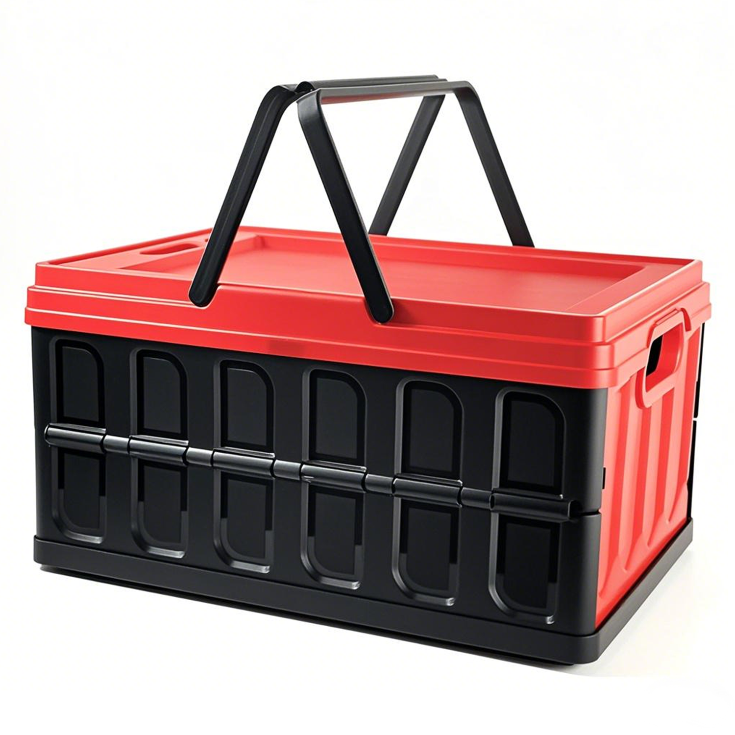 Foldable Stackable Plastic Storage Bin for Car Outdoor 2