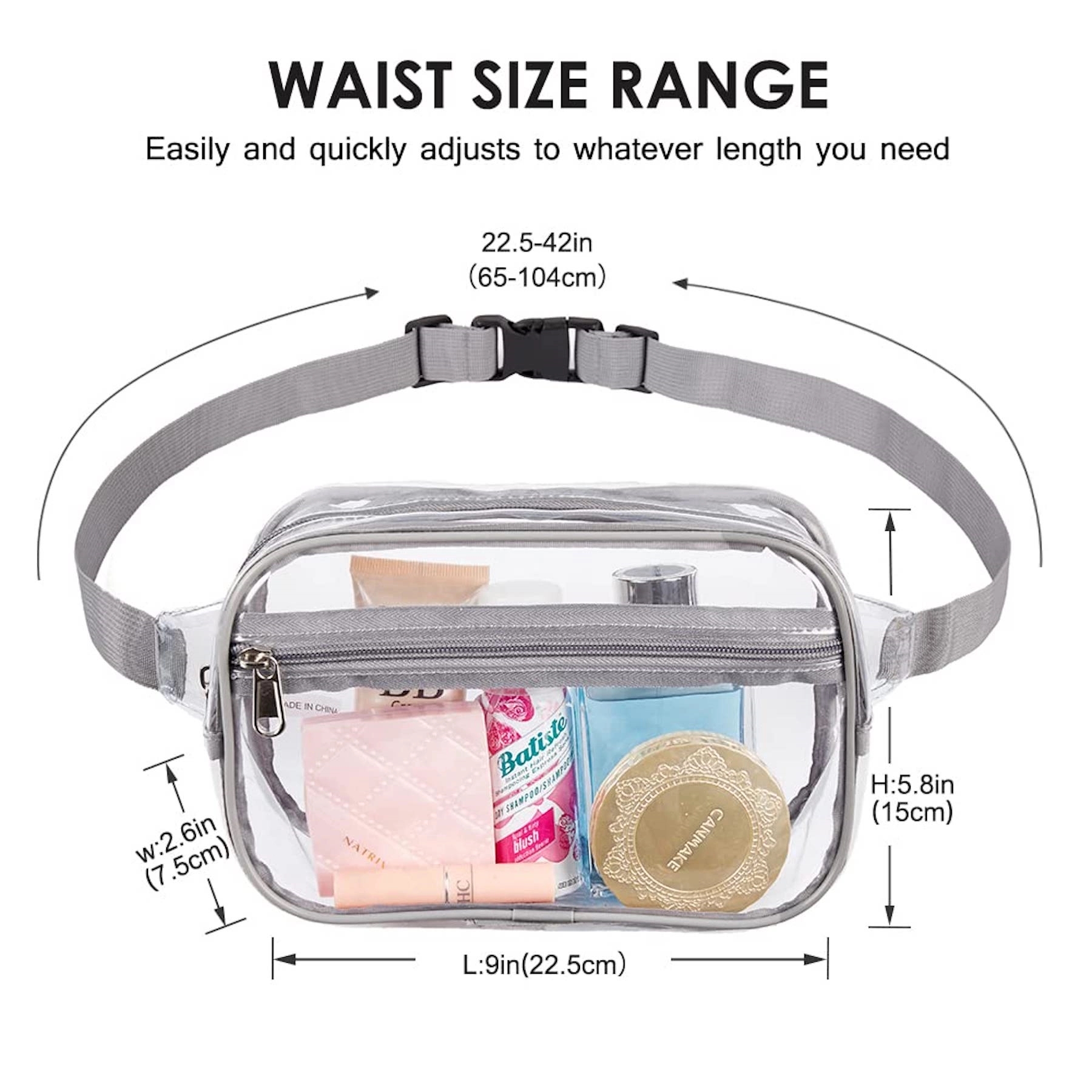 Waterproof Clear Fanny Waist Pack With Adjustable Strap 3