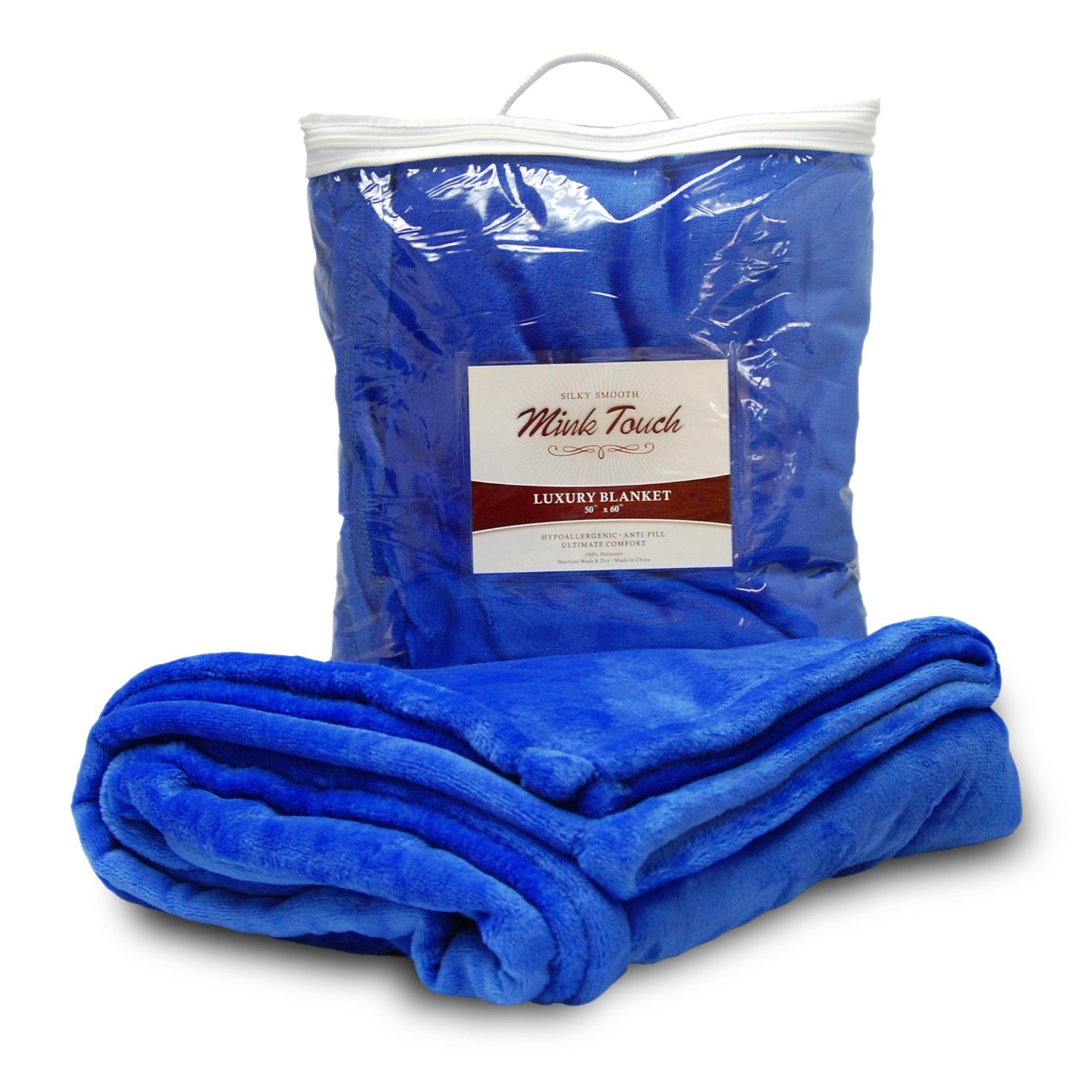 Embroidered Thick 300G Mink Touch Luxury Blankets, 60" X 72"