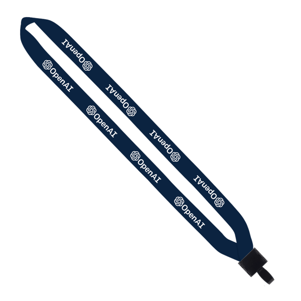 3/4" Polyester Lanyard with Non-Swivel Plastic Hook 19