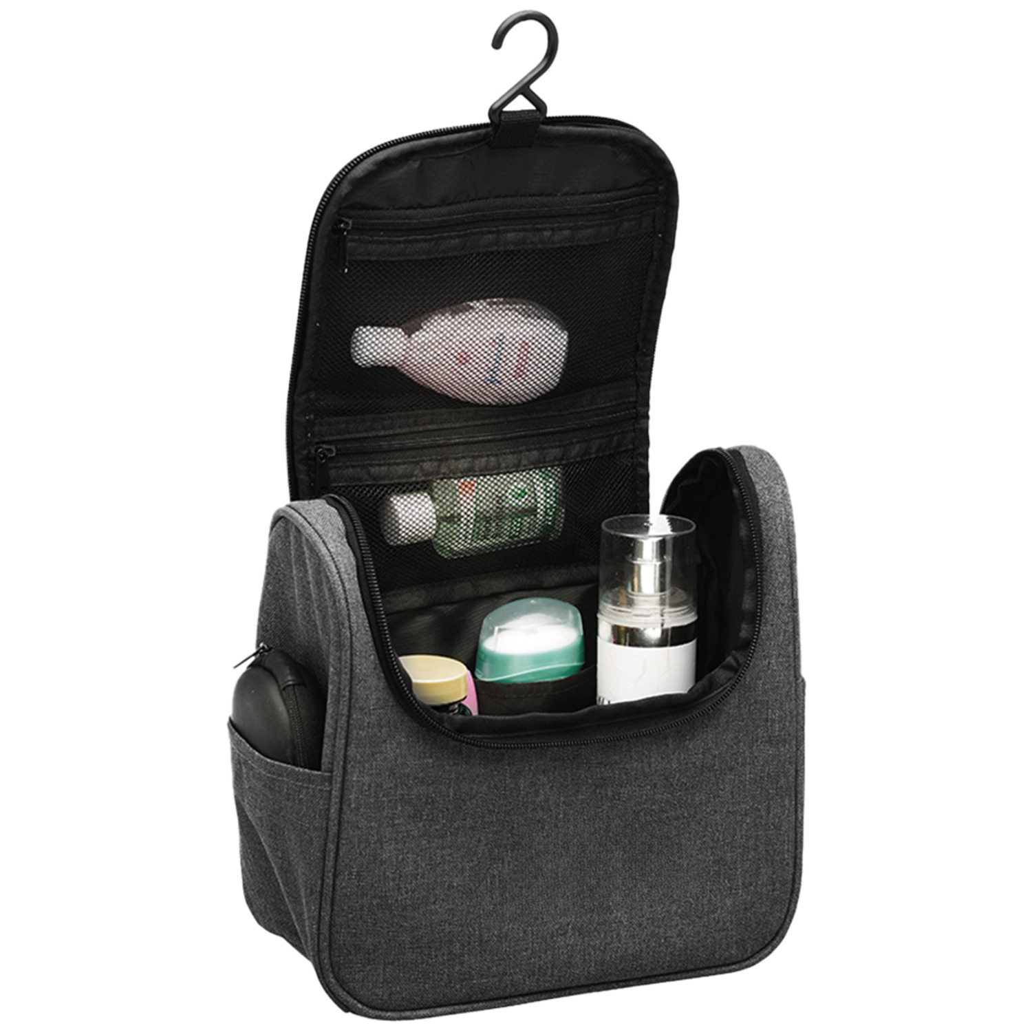 Large Heather Toiletry Bags w/ Side Pockets 3