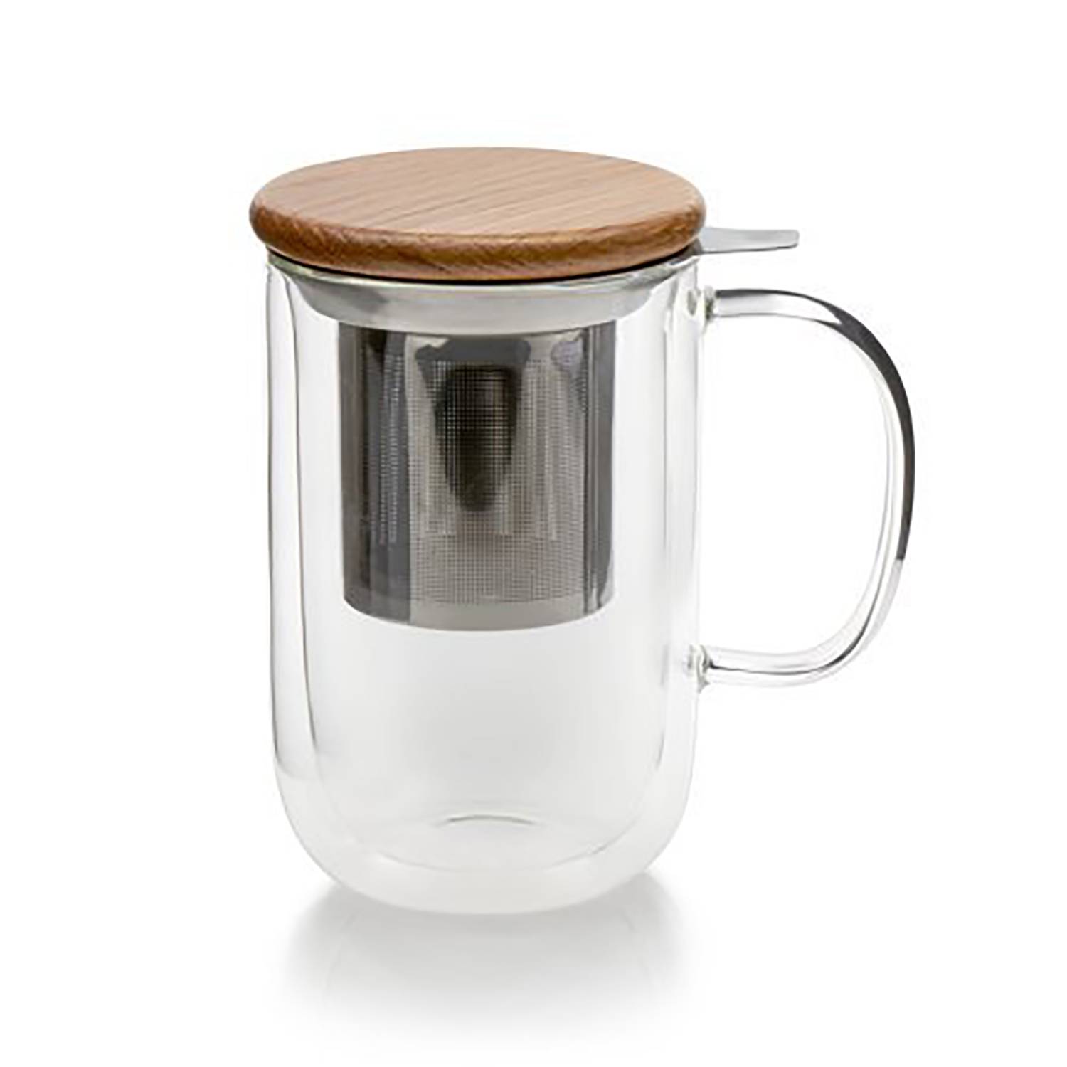 10oz Double Wall Glass Cup with Tea Infuser 3