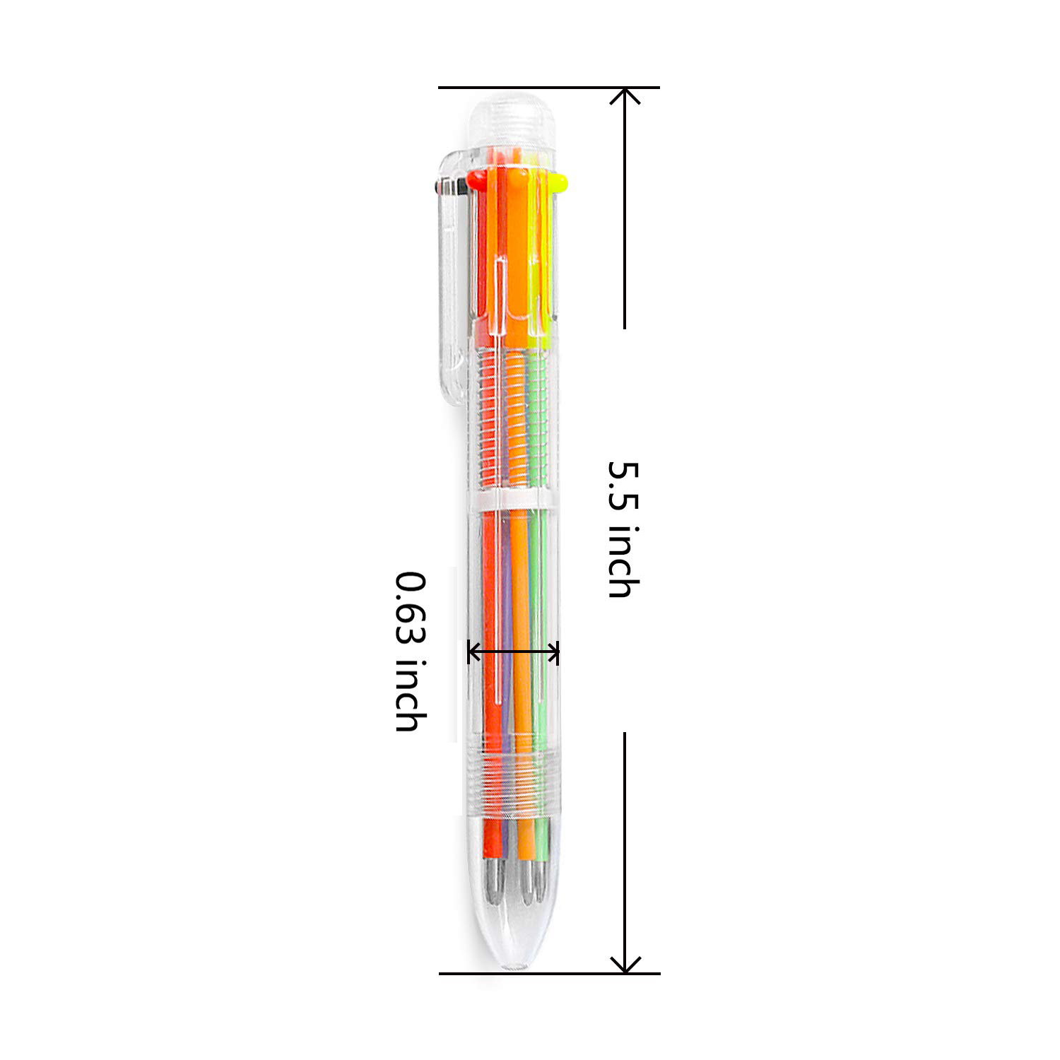 6 in 1 Multicolor Retractable Ballpoint Pen 8