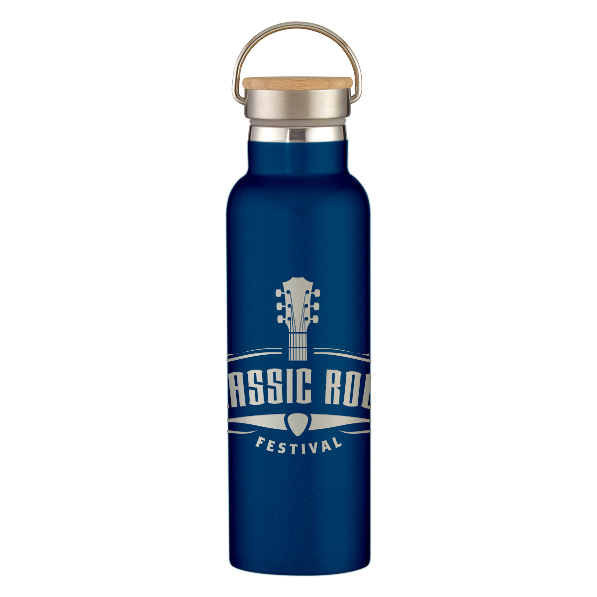 21 Oz. Full Laser Tipton Stainless Steel Bottle With Bamboo Lid, custom water bottle with logo imprint 4
