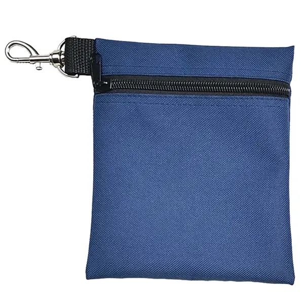 Tee Bag Holder with Metal Lobster Claw Clip - Golf Accessory 12