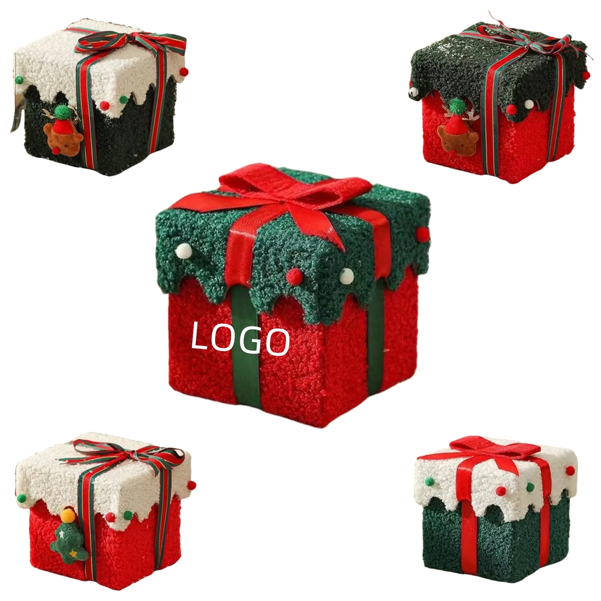 Fleece-covered Thickened Christmas Gift Box 3