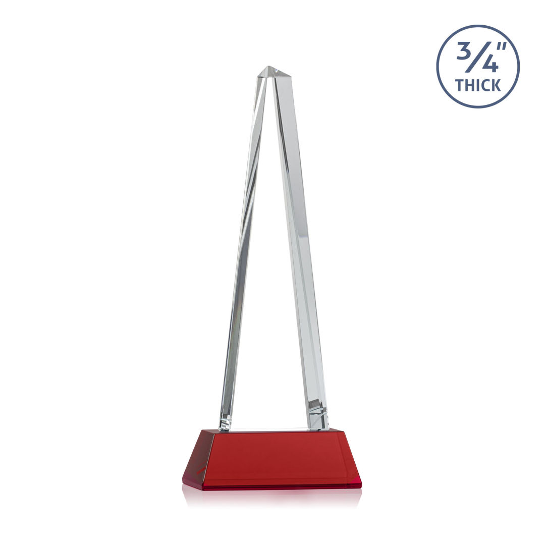 Majestic Tower Award on Newhaven Base - Red 2