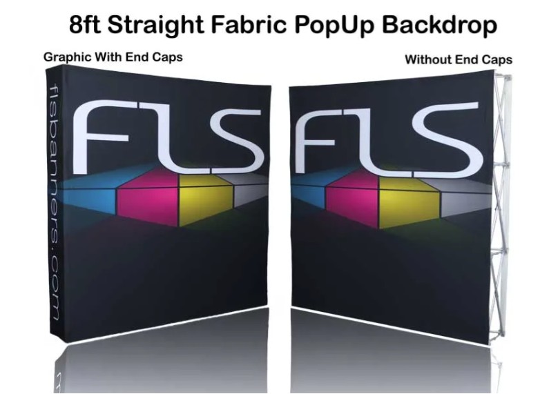 8ft Straight Frame Pop Up Display 2