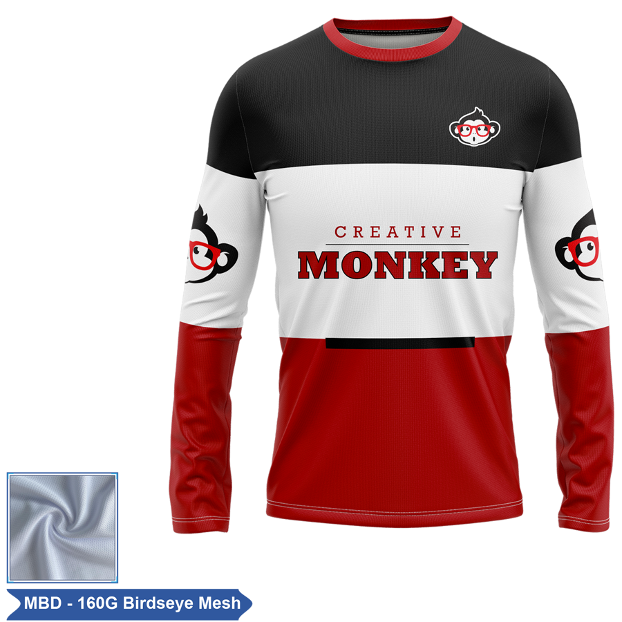 Unisex & Kids' Sublimation Birdseye Mesh Long Sleeve T-Shirt 2