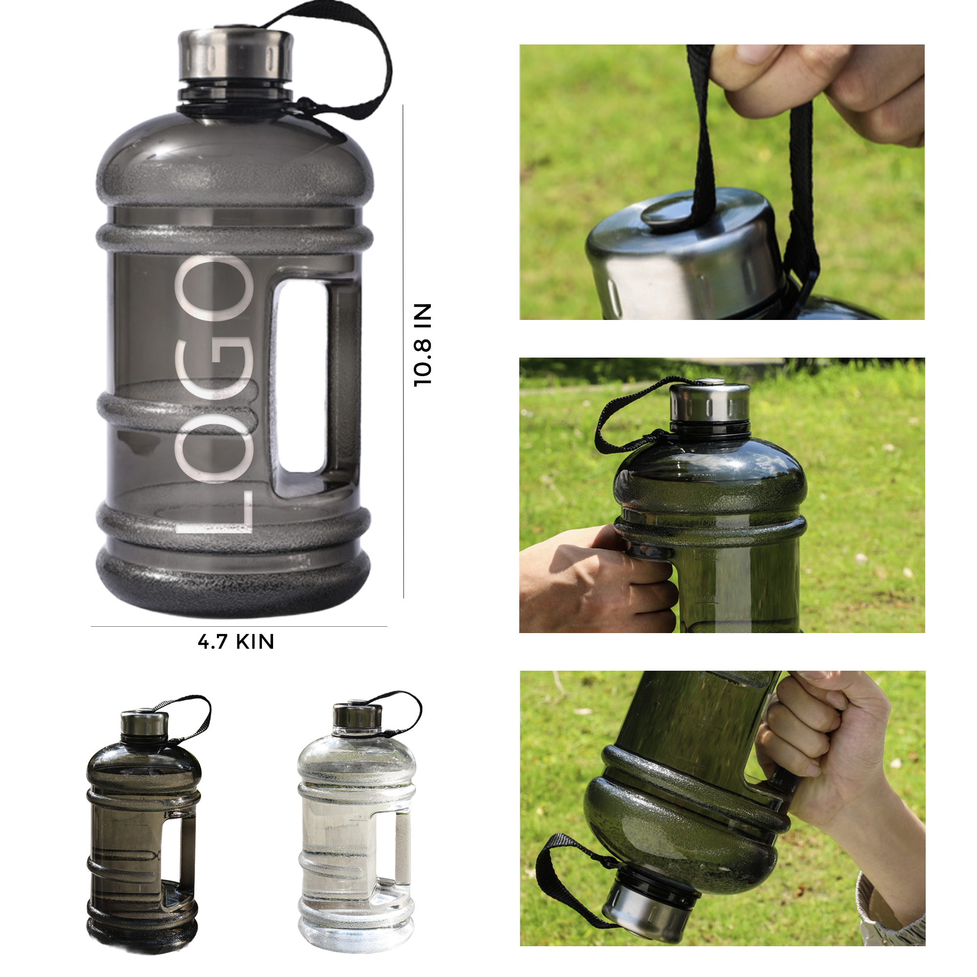 MOQ 10 PCS Convenient 68oz Large Capacity Water Bottle 2