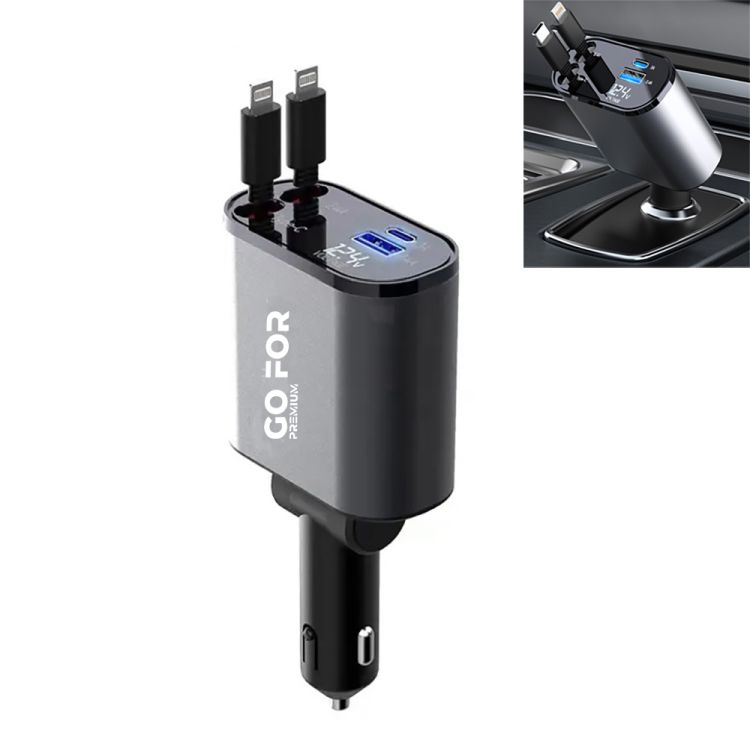 4 in 1 Retractable Car Charger 2