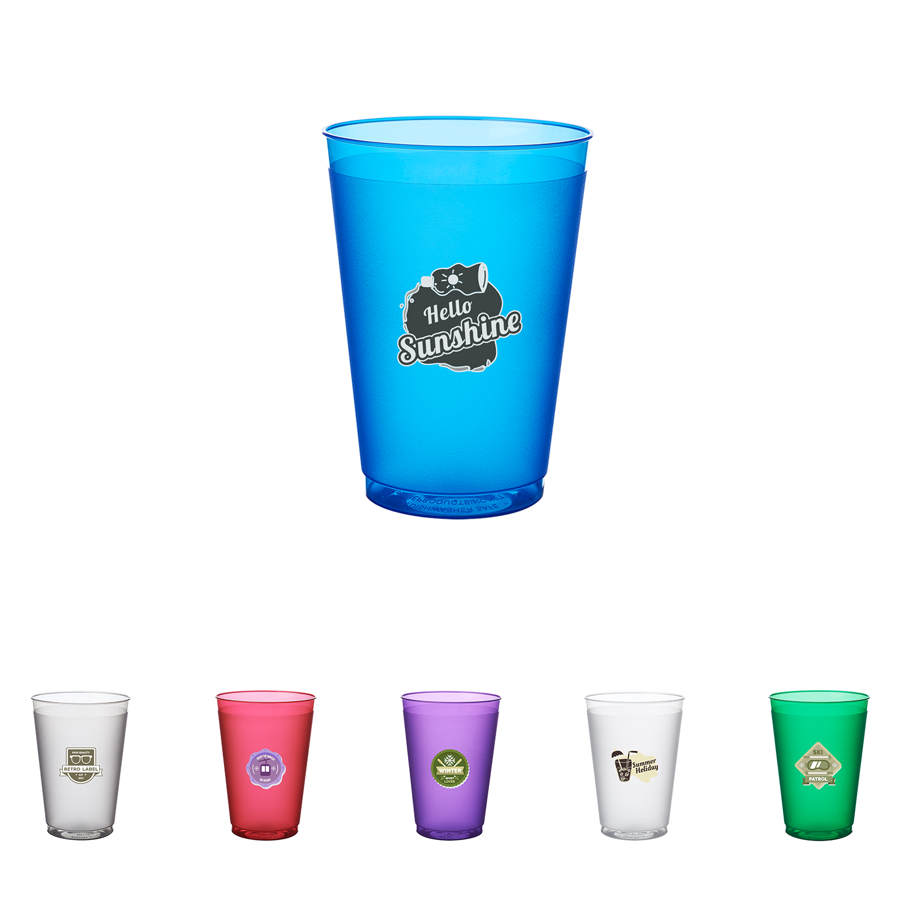 Flexible Frosted Plastic Stadium Cups 12 oz. 13