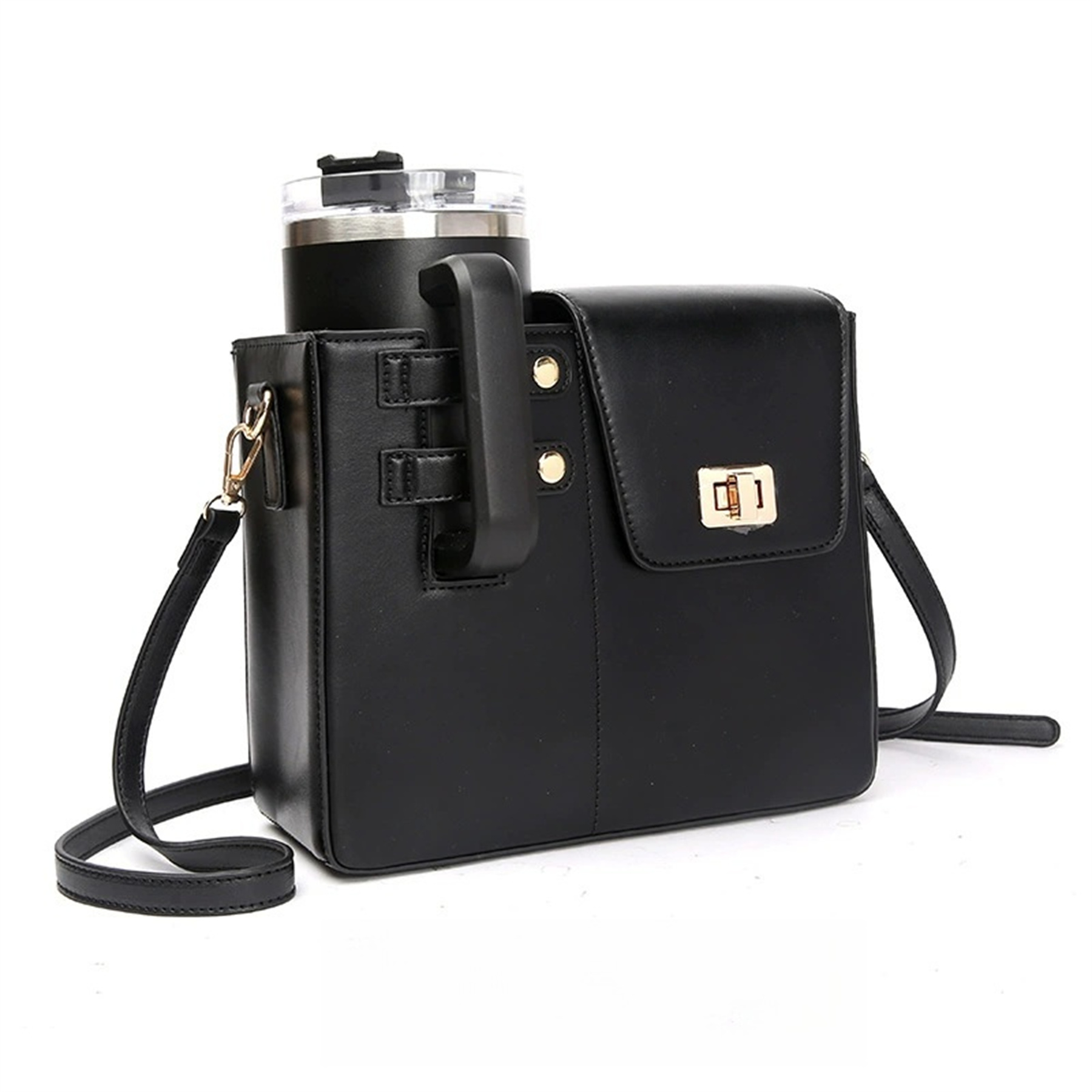 Crossbody Case with Sports Water Bottle Holder 13